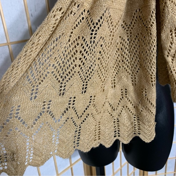Fraas Lightweight Tan Crocheted Scarf - Picture 3 of 11